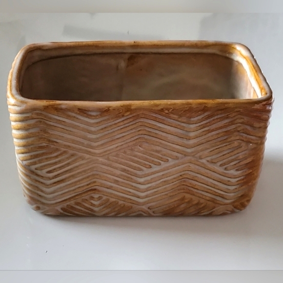 Other - Brown & Taupey Ceramic Planter NOT Vintage